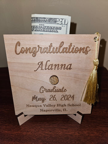 Personalized Graduation Gift 2024 | Laser Engraved Wood Graduation Card