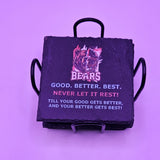 Chicago Bears Slate Coasters - Set of 4 with holder