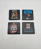 Chicago Bears Slate Coasters - Set of 4 with holder