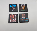 Chicago Bears Slate Coasters - Set of 4 with holder