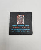 Chicago Bears Slate Coasters - Set of 4 with holder