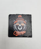 Chicago Bears Slate Coasters - Set of 4 with holder