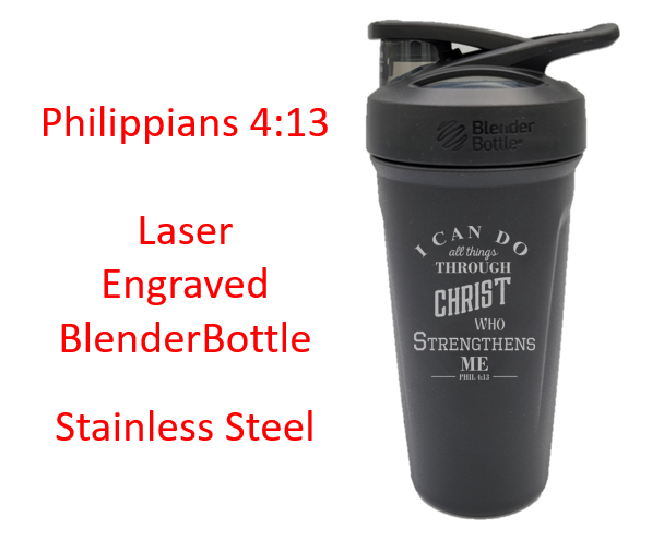 24 Oz Blender Bottle STRADA Insulated Shaker Bottle Protein Shake Exercise Mixer  Bottle Custom Engraved Stainless Steel 